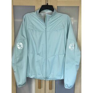 Athleta Run With It Printed Jacket Women's Sz L Full Zip‎ Gym Yoga Running